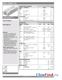 Datasheet SKM100GB173D manufacturer Semikron